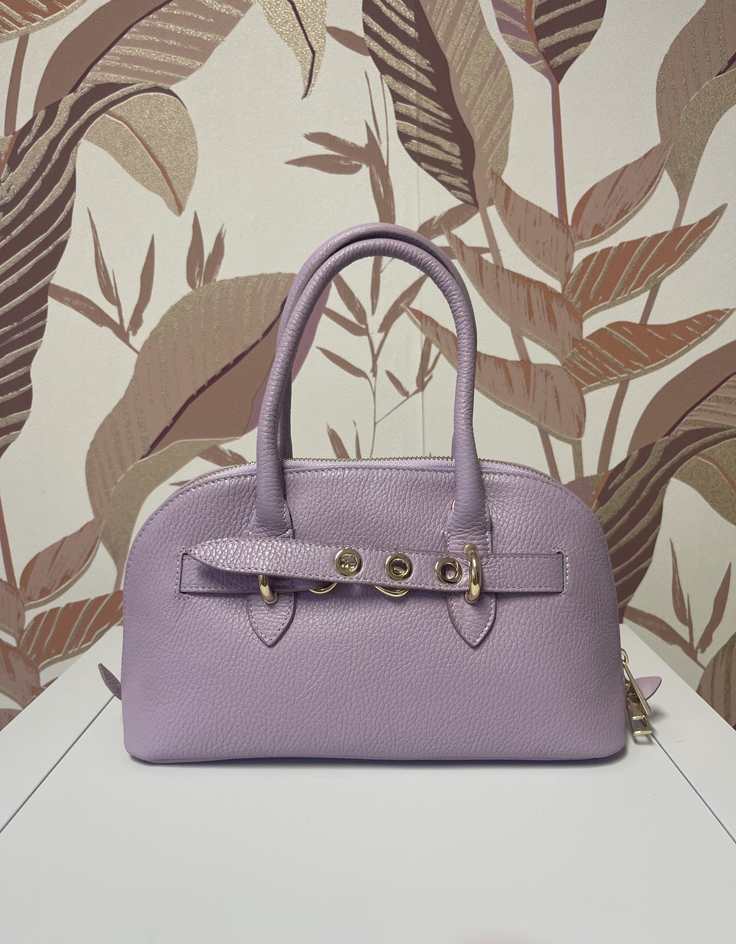 Borsa in vera pelle lilla