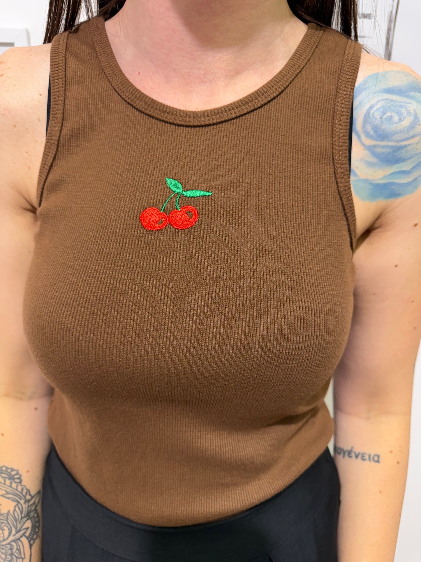 Canotta Cherry marrone
