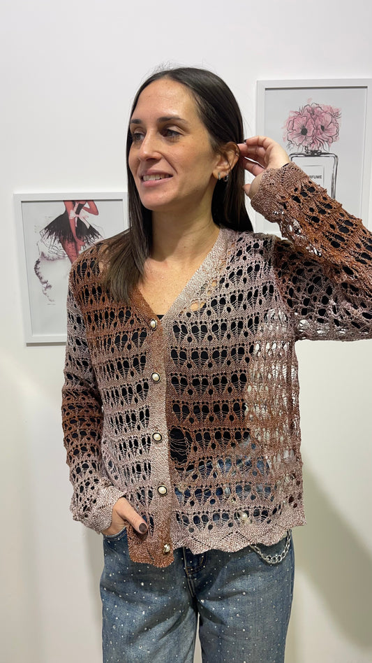 Cardigan forato