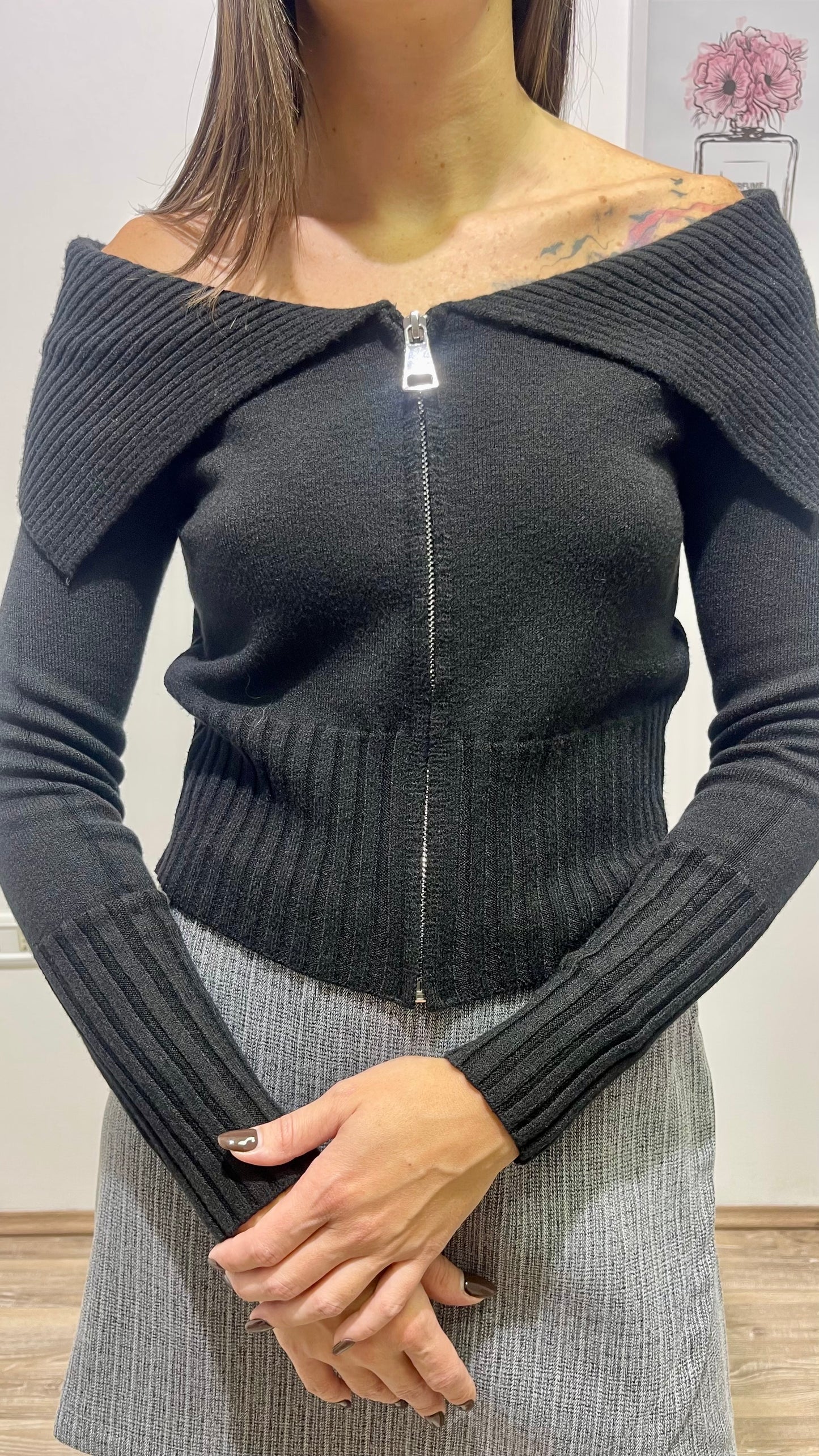 Maglioncino con zip