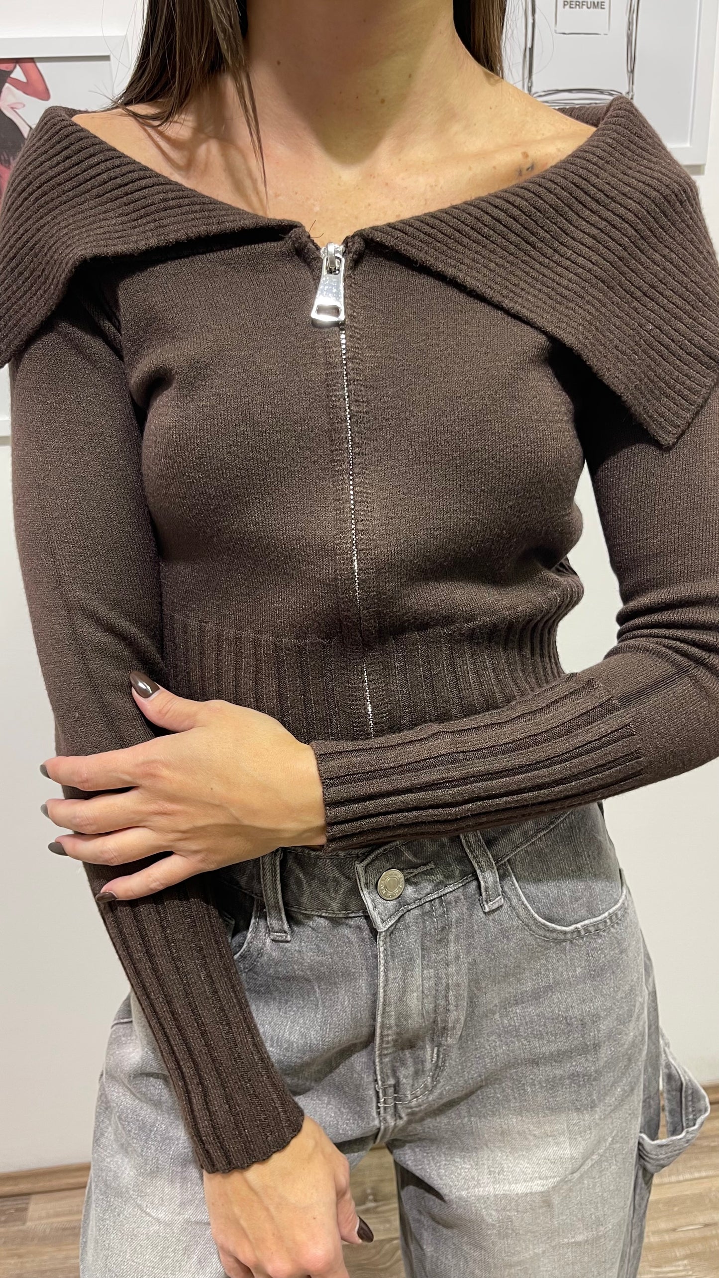 Maglioncino con zip
