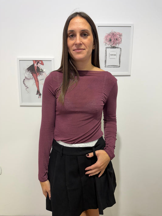 Maglia viscosa bordeaux