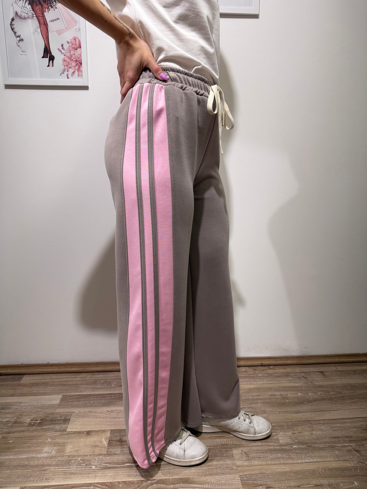 Pantalone tuta tortora