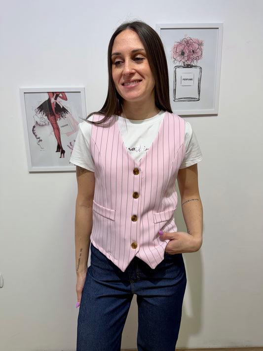 Gilet rosa