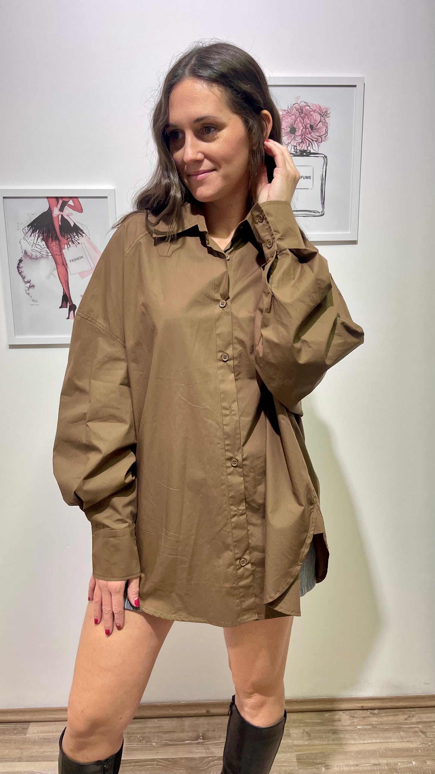 Camicia oversize 100% cotone