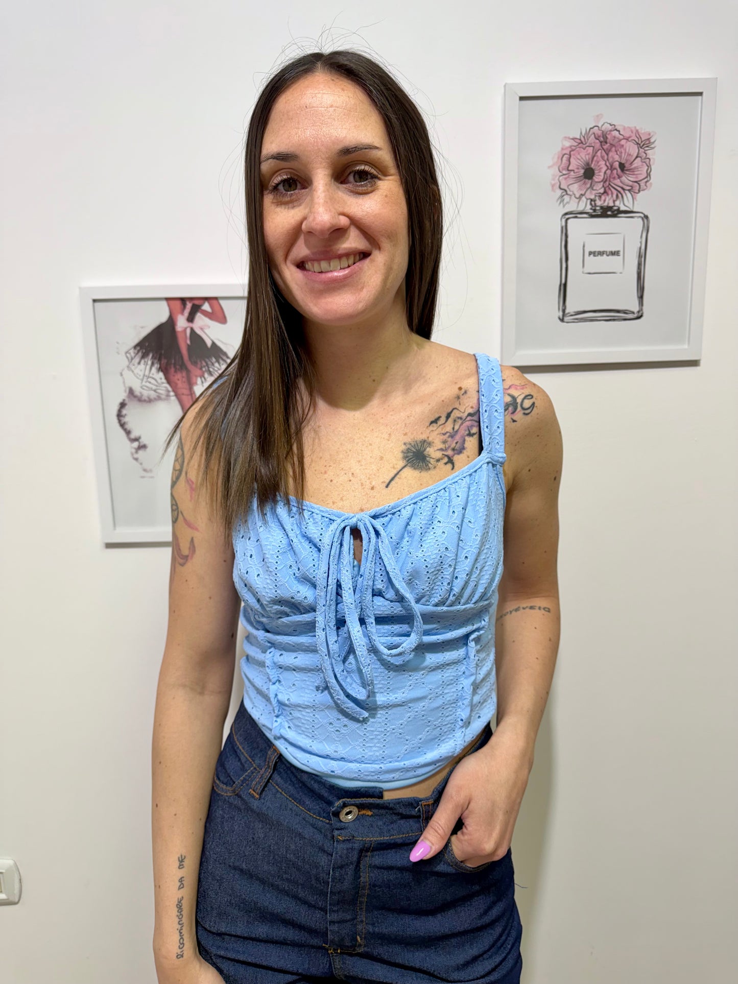 Top Spring azzurro