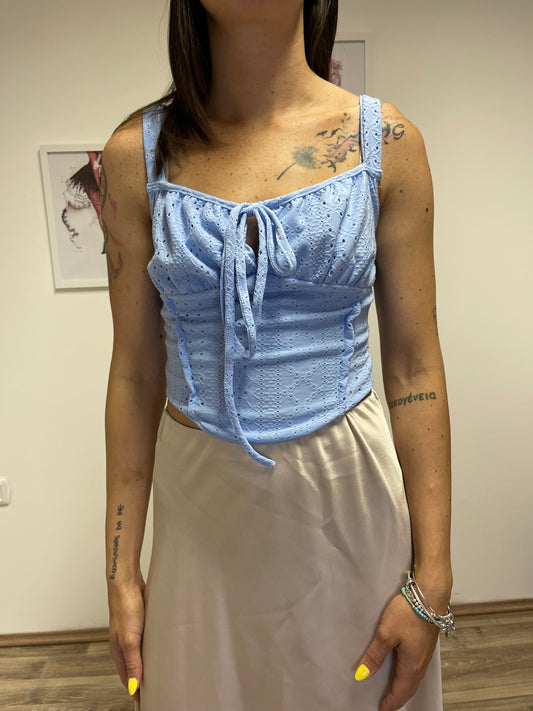 Top azzurro