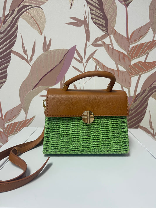 Borsa in paglia verde