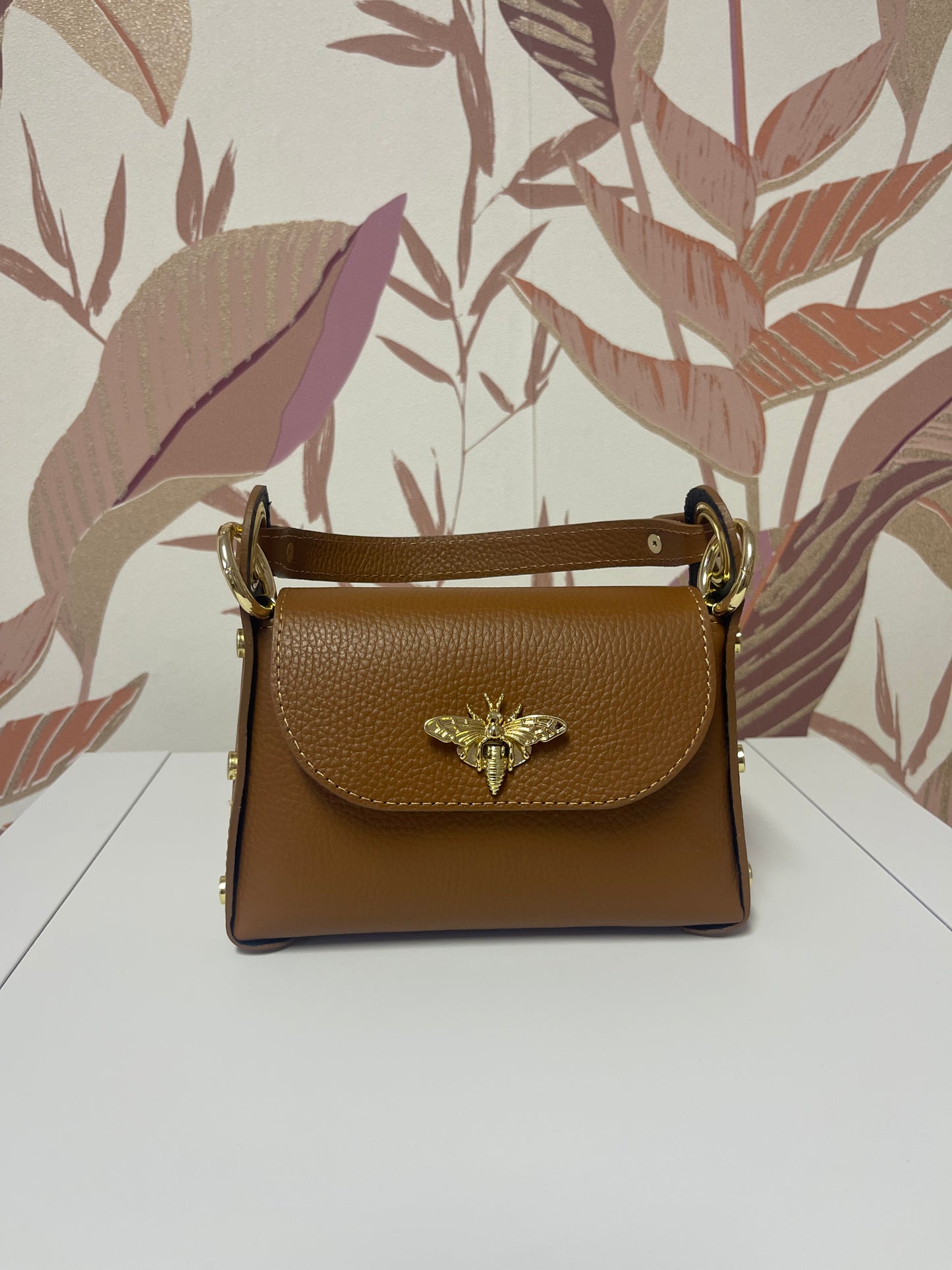 Borsa ape in vera pelle bronze